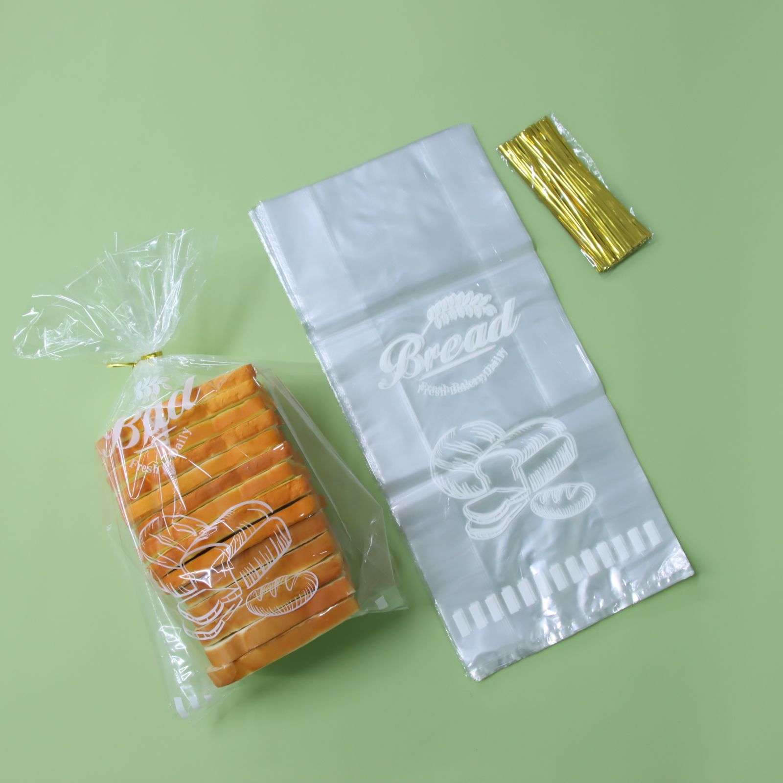 linen bread bag/side gusset bag